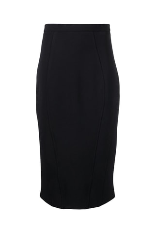Jupe fourreau taille haute jupe midi - Noir