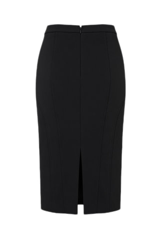 Jupe fourreau taille haute jupe midi - Noir