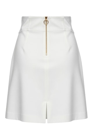 Jupe taille haute droite - Blanc
