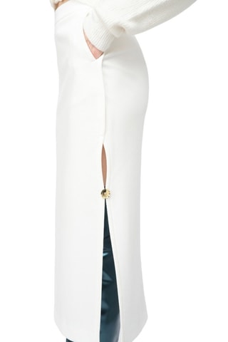 Jupe droite taille haute jupe longue - Blanc