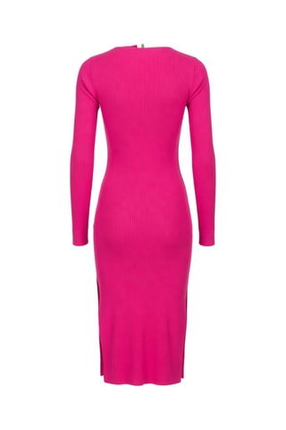 Robe fourreau en laine - Fuchsia