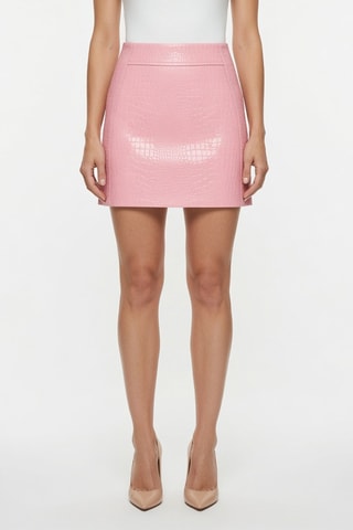 Minijupe taille haute - Rose clair