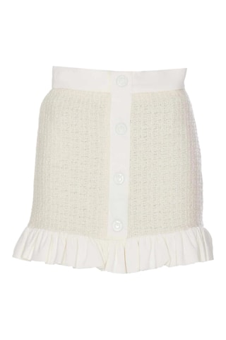 Minijupe taille haute - Blanc cassé