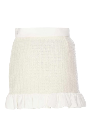 Minijupe taille haute - Blanc cassé