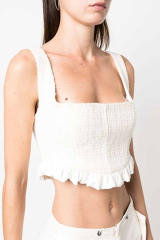 Blouse sans manches - Blanc cassé