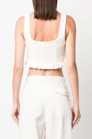Blouse sans manches - Blanc cassé