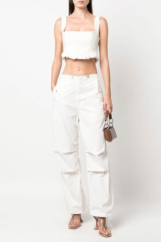 Blouse sans manches - Blanc cassé