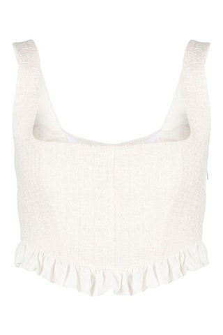 Blouse sans manches - Blanc cassé