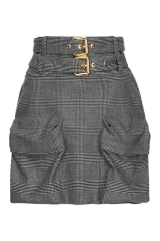 Minijupe taille haute - Gris