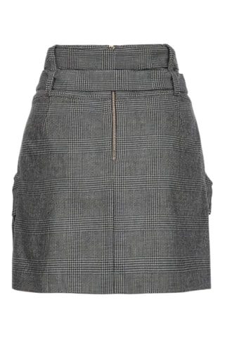Minijupe taille haute - Gris