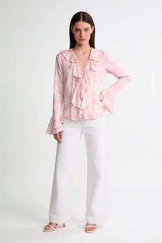 Blouse en soie - Rose