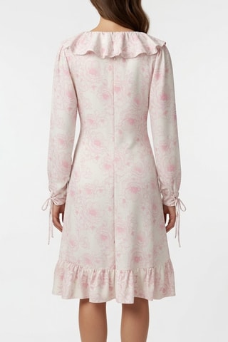 Robe droite en soie - Rose poudré