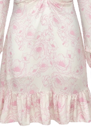 Robe droite en soie - Rose poudré