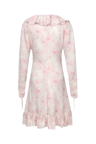 Robe droite en soie - Rose poudré