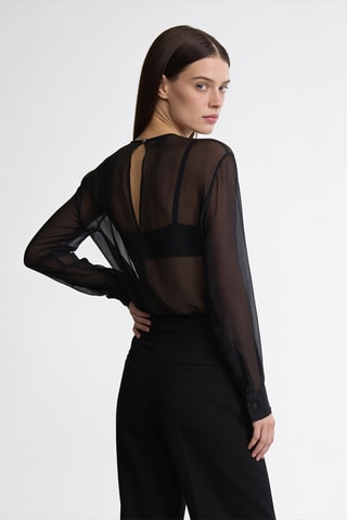 Blouse en soie - Noir