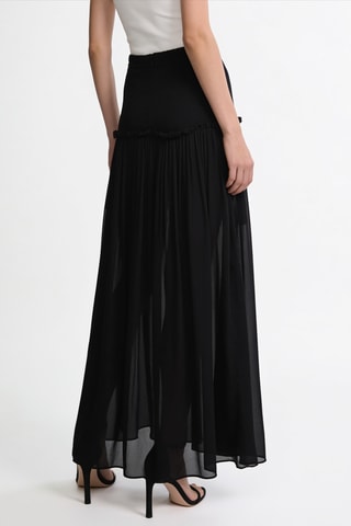 Jupe longue taille haute - Noir
