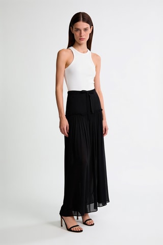 Jupe longue taille haute - Noir