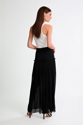 Jupe longue taille haute - Noir