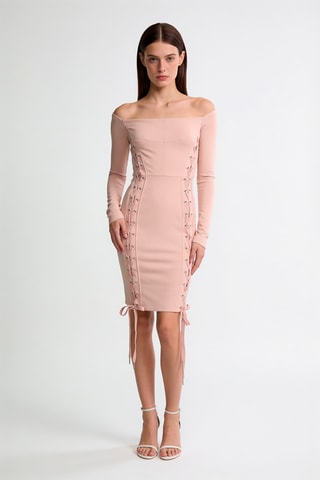 Robe fourreau - Rose pâle