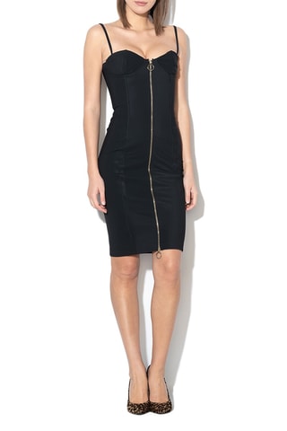 Robe fourreau sans manches - Noir