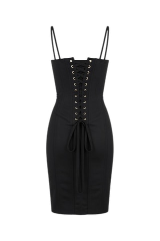 Robe fourreau sans manches - Noir