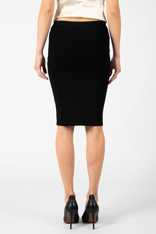 Jupe fourreau taille haute - Noir