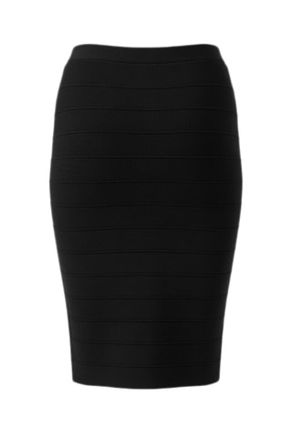 Jupe fourreau taille haute - Noir