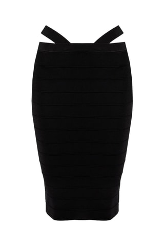 Jupe fourreau taille haute - Noir
