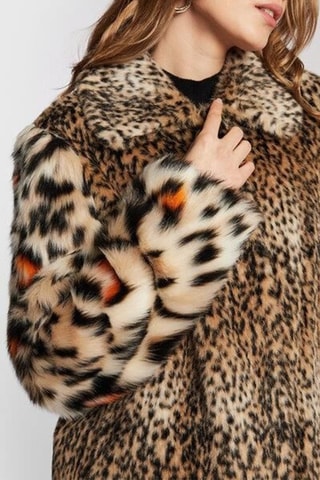 Manteau en fausse fourrure - Marron