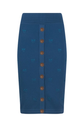 Jupe fourreau taille haute - Bleu