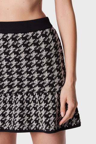 Jupe volantée taille haute - Noir