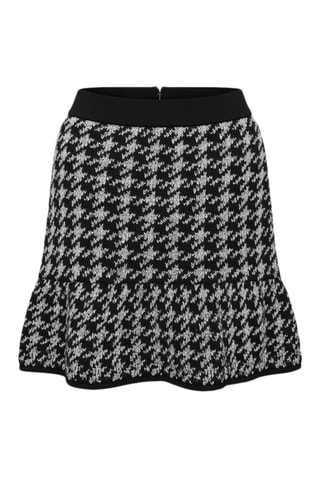 Jupe volantée taille haute - Noir