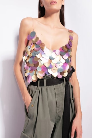 Blouse sans manches - Multicolore