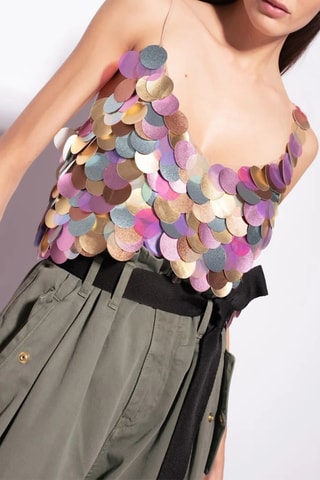 Blouse sans manches - Multicolore