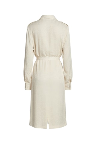 Robe chemise en soie - Beige
