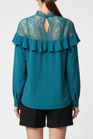Blouse en soie - Bleu canard