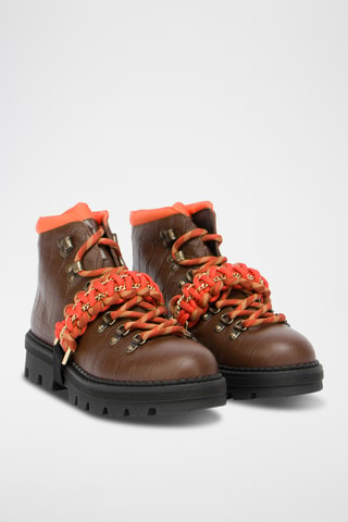 Bottines en cuir - Marron