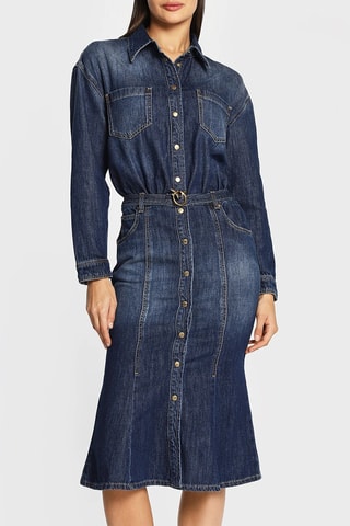 Robe chemise - Bleu denim