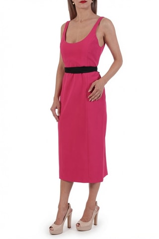 Robe midi sans manches - Fuchsia