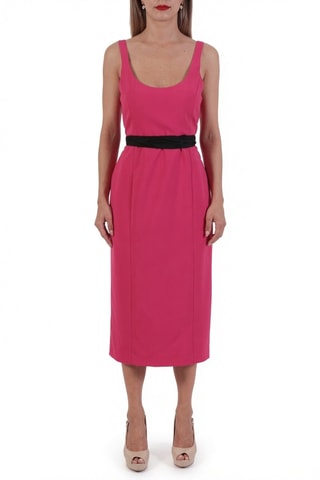 Robe midi sans manches - Fuchsia