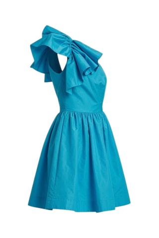 Robe asymétrique sans manches - Bleu turquoise