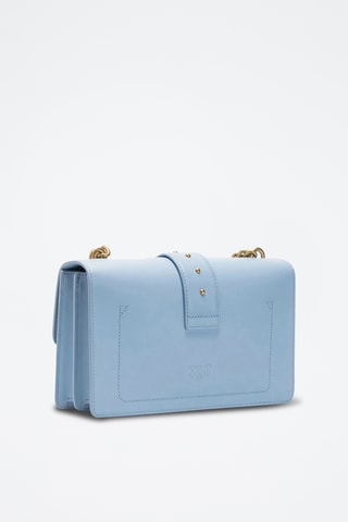 Sac bandoulière en cuir - Bleu ciel