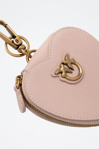 Miroir de poche en cuir - Rose