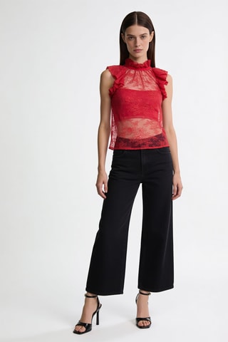 Blouse sans manches - Rouge