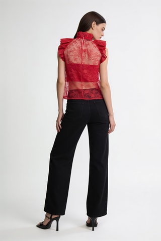 Blouse sans manches - Rouge