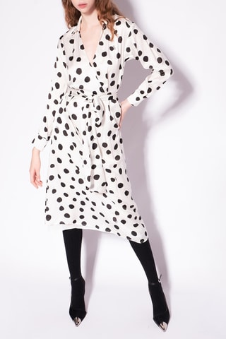 Robe portefeuille - Blanc et noir