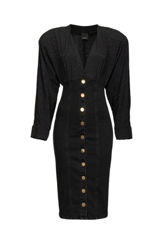 Robe bi-matière - Noir