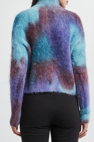 Pull en alpaga et laine - Bleu