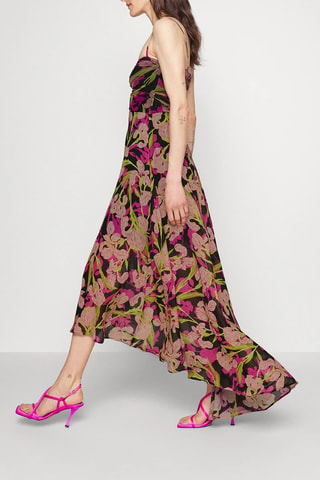 Robe longue - Noir et beige