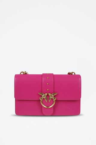 Bandolera de piel - Fucsia